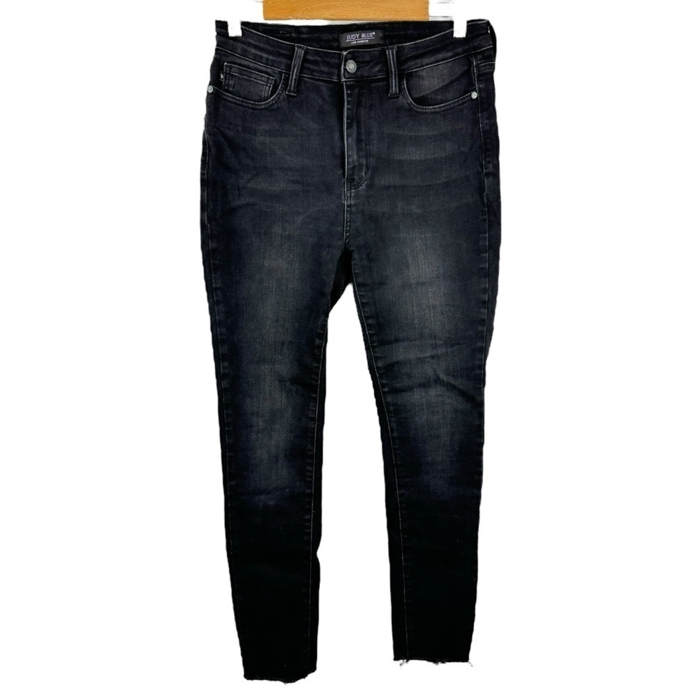Judy Blue Women High Rise Skinny Jeans Black Denim JB88450 BK Size 9/29 Stretch
